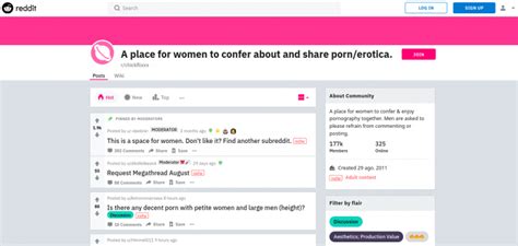Reddit.com/r/chickflixxx adalah subreddit wanita yang ditujukan untuk wanita yang ingin mengobrol dan membicarakan erotisme dan fantasi seksual. Cewek juga b...